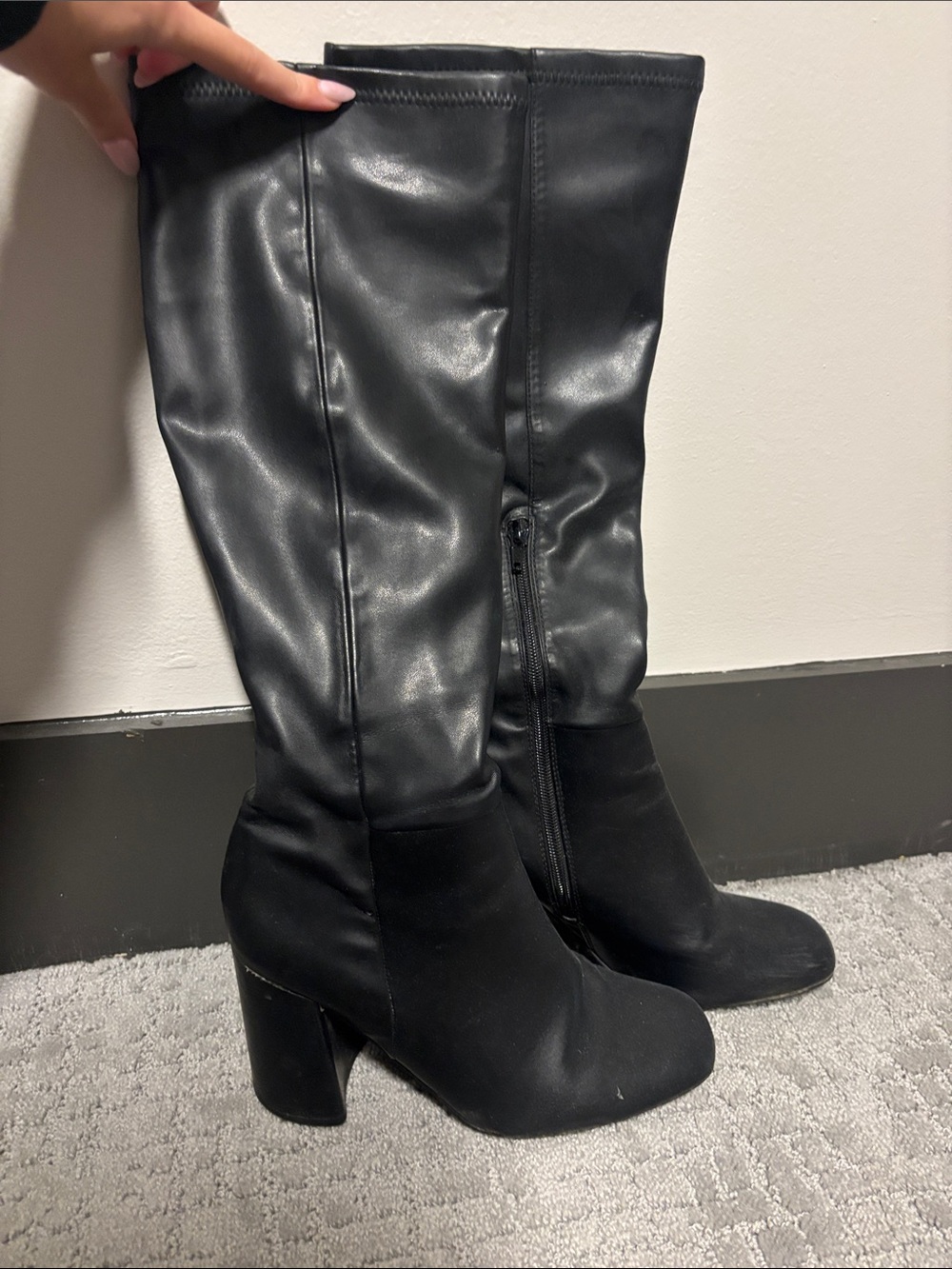 Black Knee High Boots